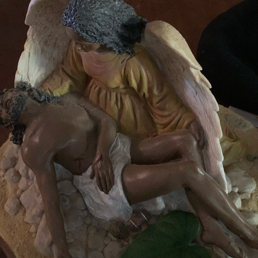 Angel and Figure Figurine